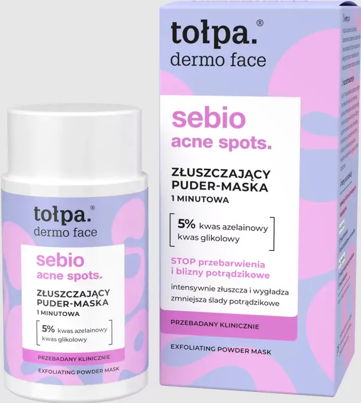 Tolpa DERMO FACE SEBIO ACNE SPOTS Masca-pudra exfolianta cu actiune 1 minuta 40 g