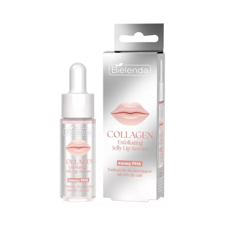Bielenda COLLAGEN JELLY LIP SERUM Ser delicat p/u buze cu efect de exfoliere 10 g