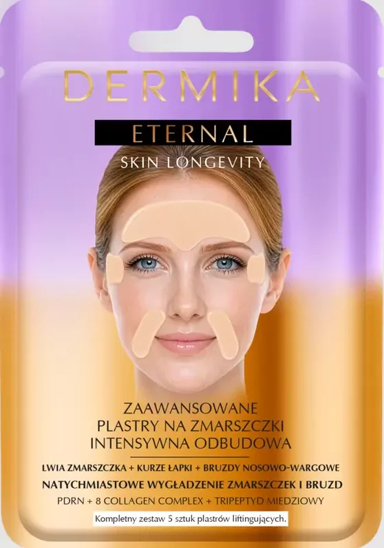 DERMIKA ETERNAL INTENSIVE REJUVENATION Patchuri impotriva ridurilor set de 5, 1 buc