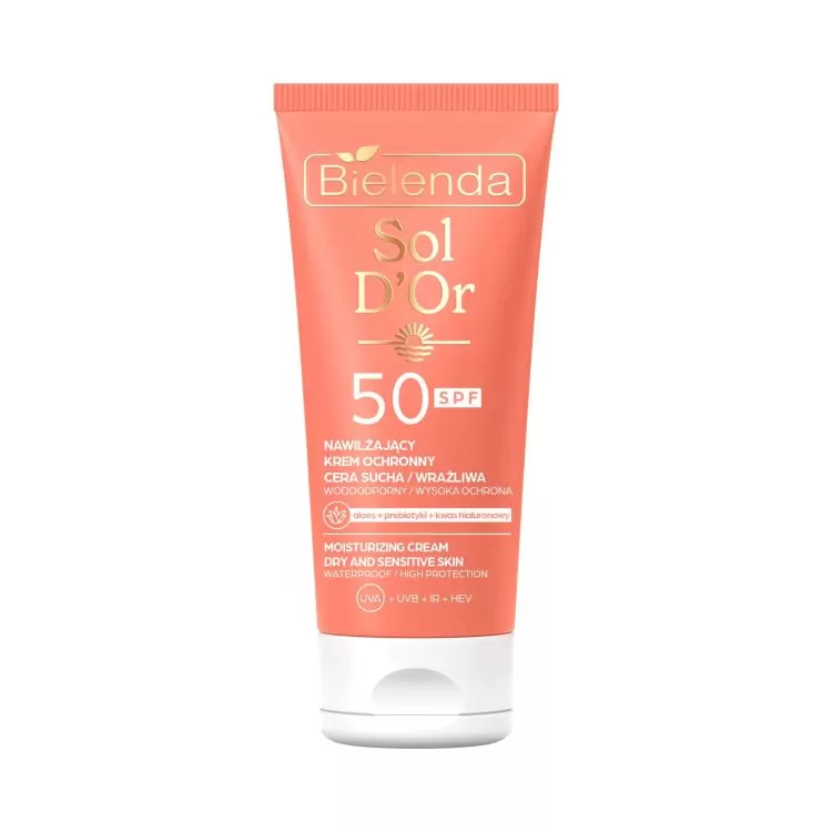 Bielenda SOL D’OR Cremă de protecție solară pentru față piele uscată/sensibilă Spf 50, 50 ml