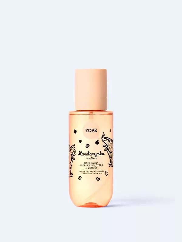 YOPE Mist natural pentru corp și păr Mandarină și zmeură 200 ml