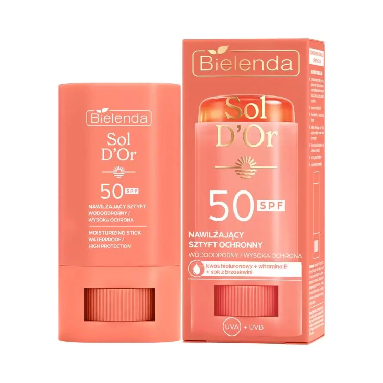 Bielenda SOL D’OR Stick de protecție solară hidratant Spf 50, 18 g