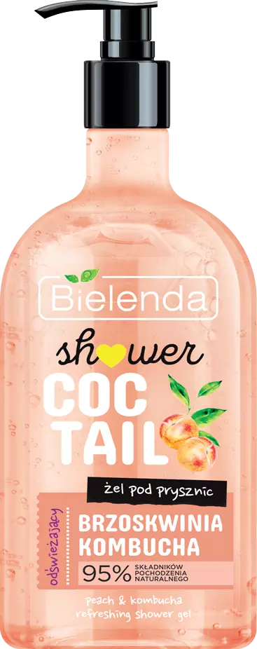 Bielenda SHOWER COCTAIL Gel de duș revigorant Piersic + Kombucha 400 ml
