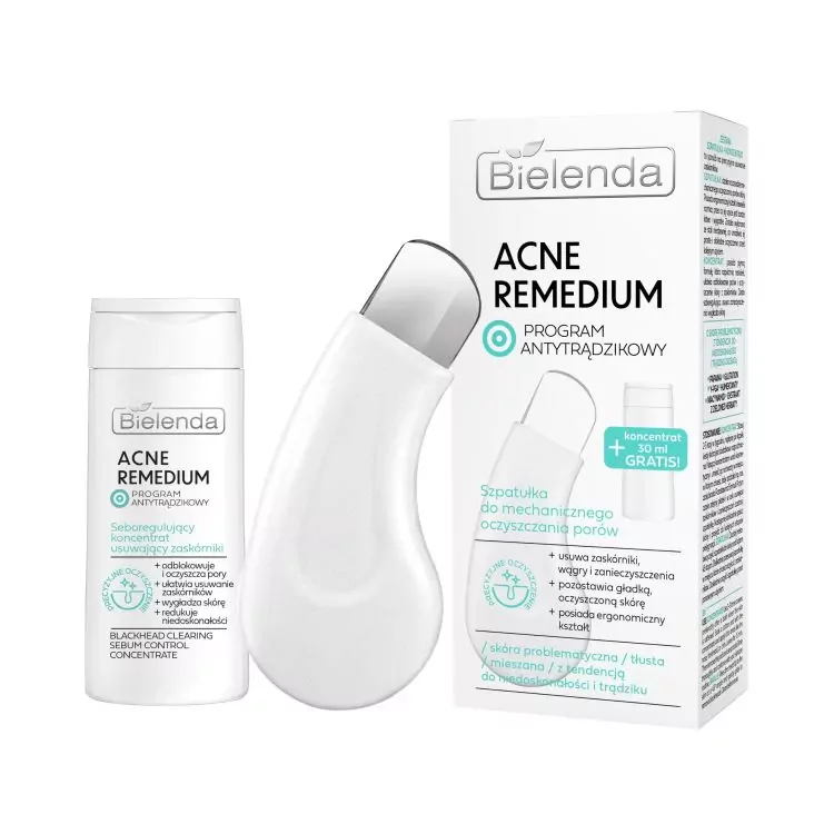 Bielenda ACNE REMEDIUM Set: Spatula (1 buc) si concentrat reglator de sebum 30 ml