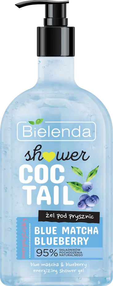 Bielenda SHOWER COCTAIL Gel de duș energizant Blue Matcha + Blueberry 400 ml