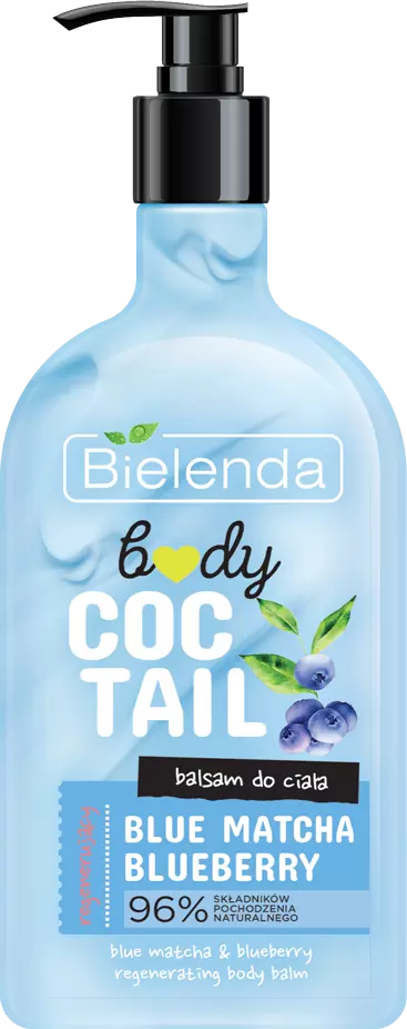 Bielenda BODY COCTAIL Loțiune de corp regenerantă Blue Matcha + Blueberry 400 ml