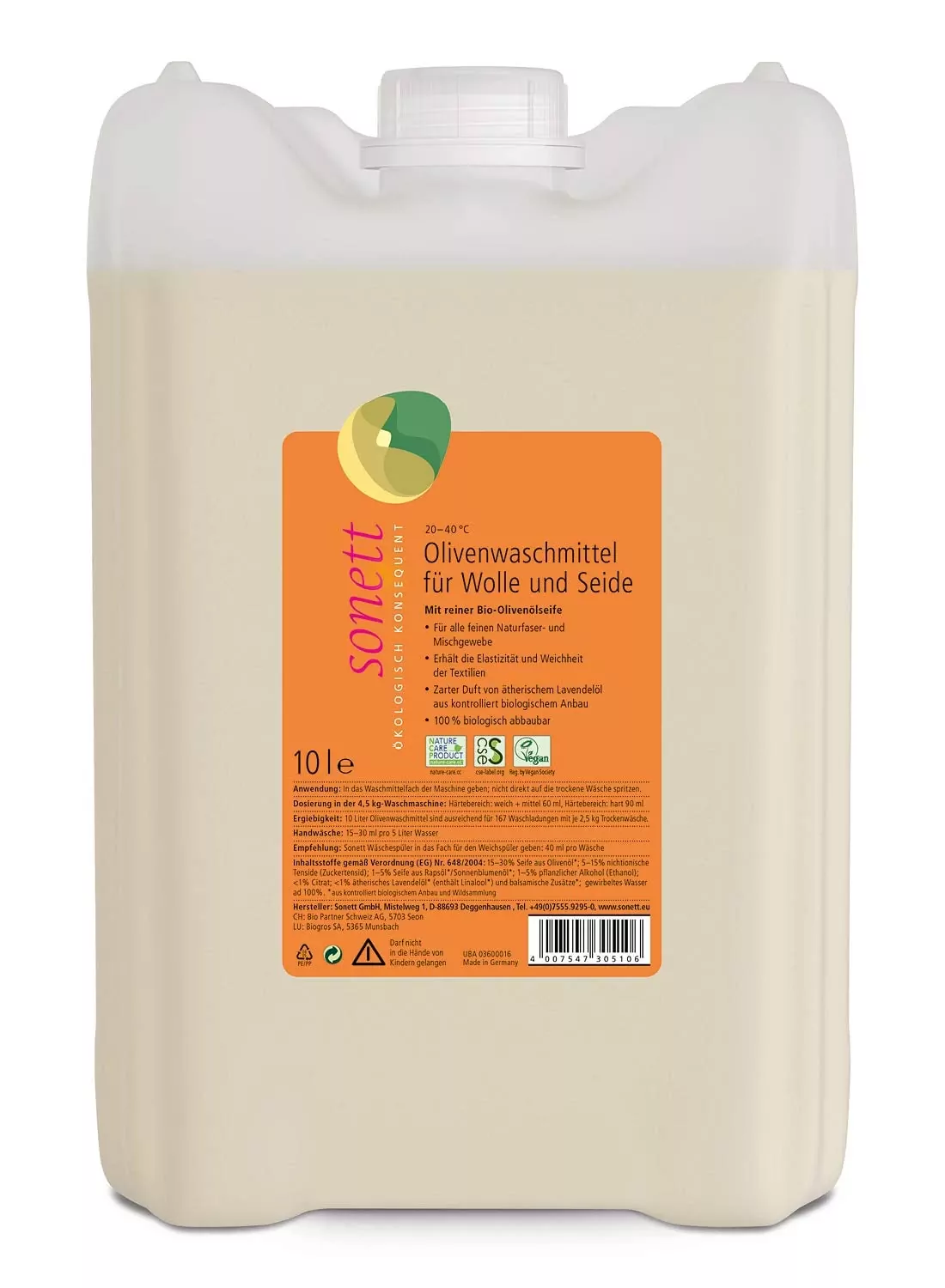 Sonett Detergent lichid p/u rufe WOOL + SILK Olive 5 L