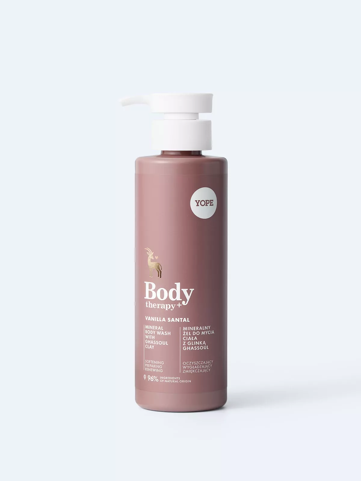 YOPE BODY THERAPY Gel de dus mineral cu argila Ghassoul 300 ml