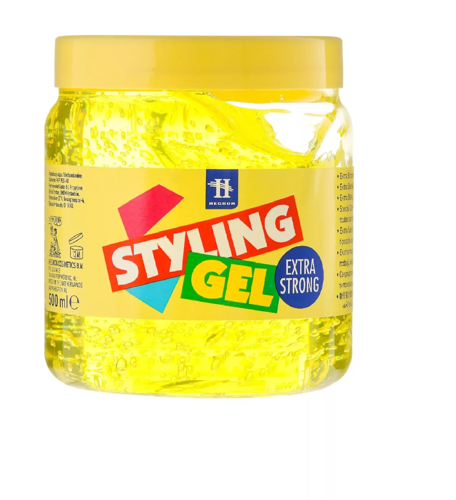 HEGRON Gel pentru par Yellow Extra strong 500 ml