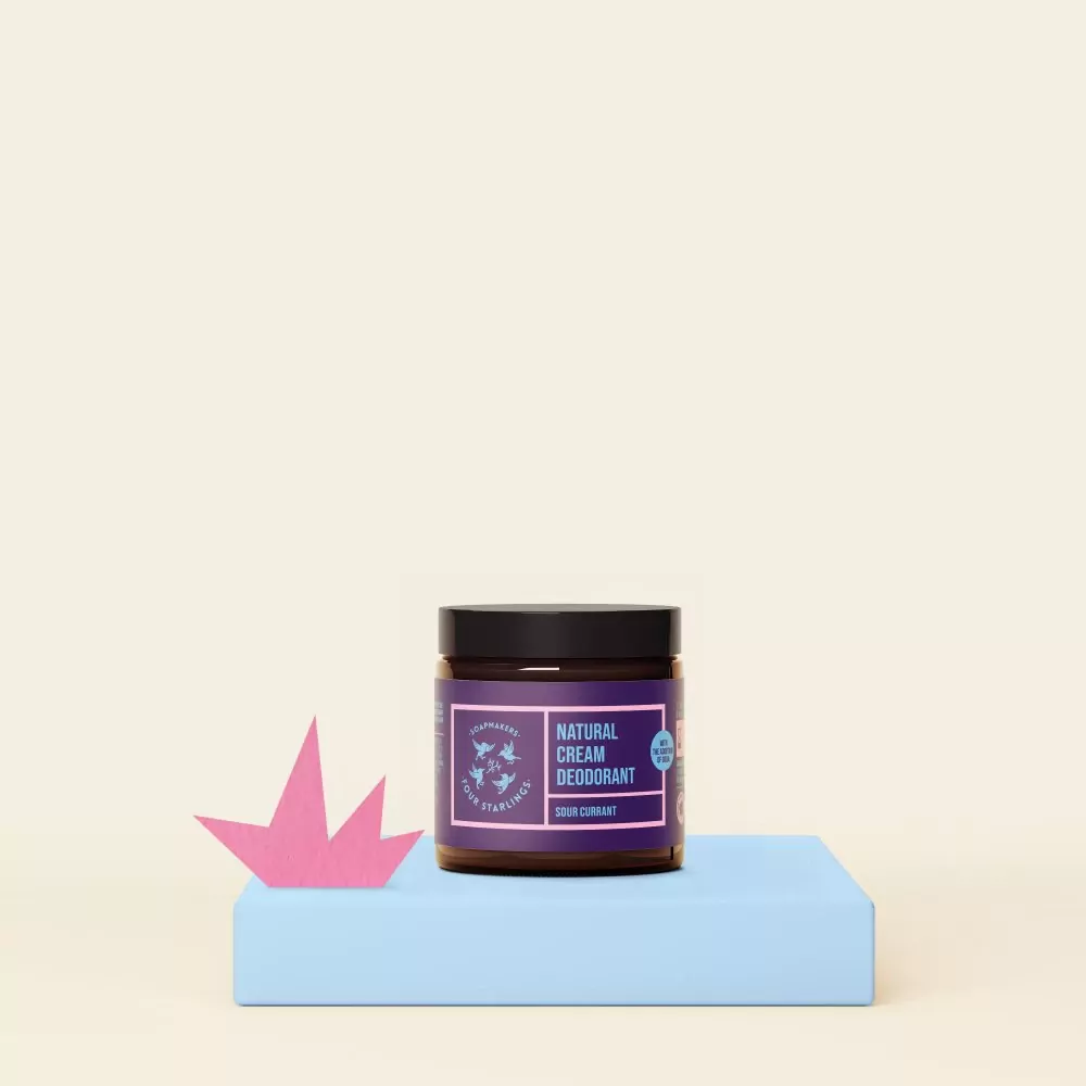 4Starlings Deodorant crema natural Sour currant cu bicarbonat de sodiu 60 ml