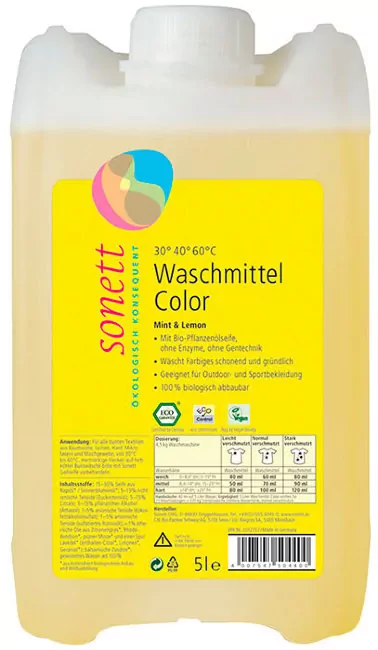 Sonett Detergent lichid pentru rufe Color Mint & Lemon 5 L