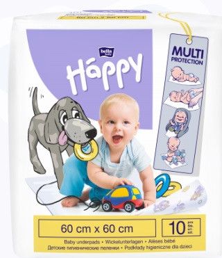 Bella Baby Happy Пеленки для детей 60x60 10 шт