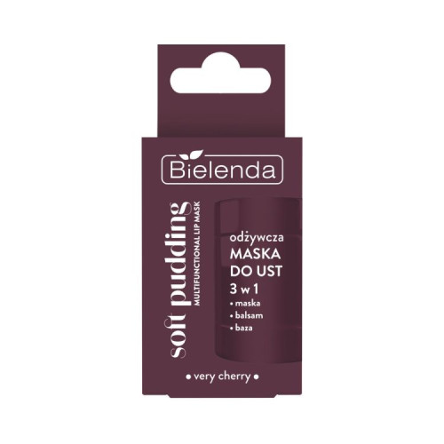Bielenda SOFT PUDDING Masca nutritiva pentru buze 3 in 1 Very Cherry 12 g