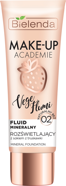 Bielenda MAKE-UP ACADEMIE VEGE FLUMI Минеральный флюид-осветляющий натуральный бежевый 02, 30 г