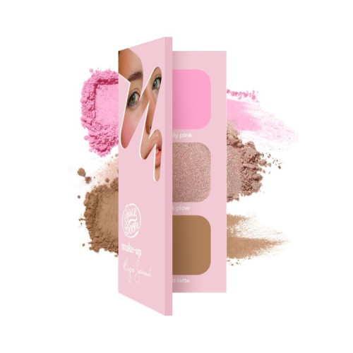 FaceBoom MAKE-UP Палитра для контуринга лица - румяна, хайлайтер, бронзер - blonde 21 гр