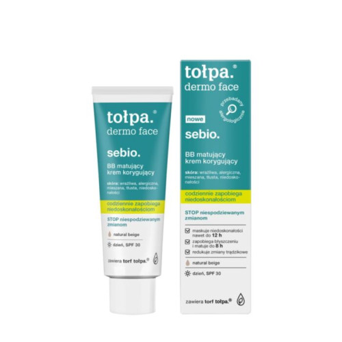 TSE127 Tolpa DERMO FACE SEBIO BB Корректирующий, матирующий крем 40 мл