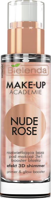 Bielenda MAKE-UP ACADEMIE NUDE ROSE База 3 в 1 для сияющего макияжа 130 гр.
