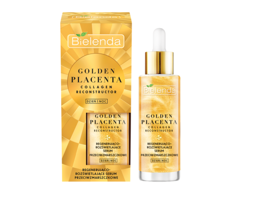 Bielenda GOLDEN PLACENTA COLLAGEN RECONSTRUCTOR регенерирующая/осветляющая сыворотка против морщин 30 г