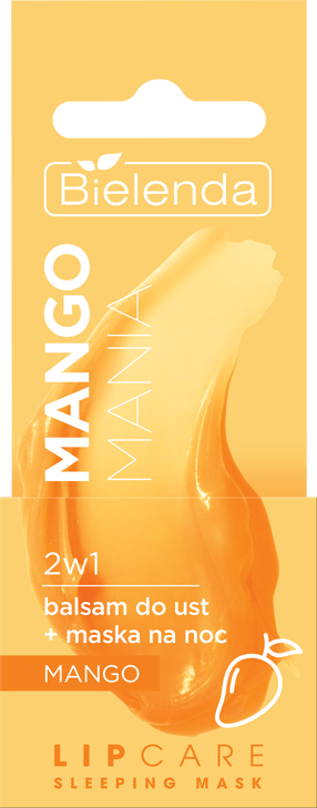 Bielenda LIP CARE SLEEPING MASK MANGO mania 2в1 бальзам для губ+ночная маска Манго 10 г
