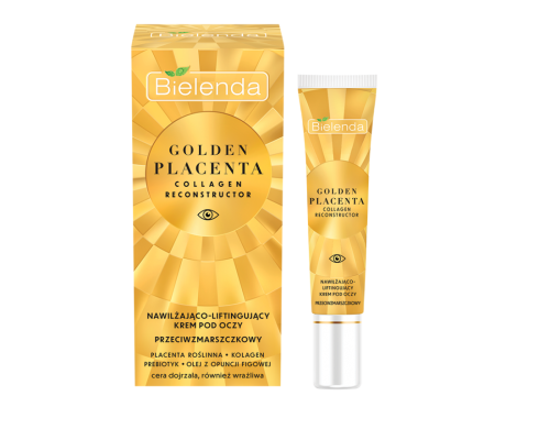 Bielenda GOLDEN PLACENTA COLLAGEN RECONSTRUCTOR Увлажняющий крем для глаз против морщин, лифтинг 15 мл