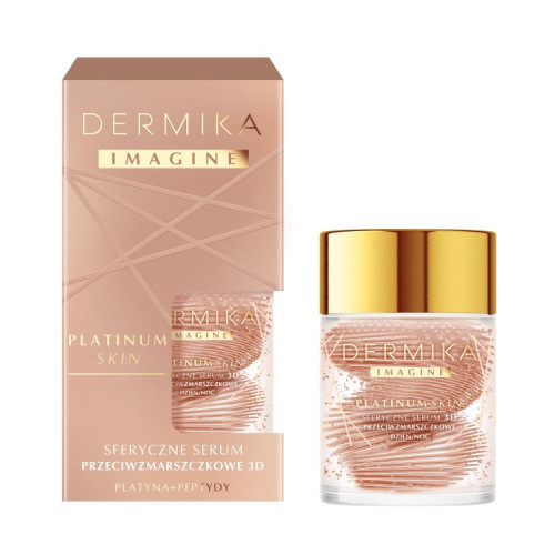 DERMIKA IMAGINE PLATINUM SKIN Сферическая платиновая 3D сыворотка против морщин, пептиды день/ночь 60 г