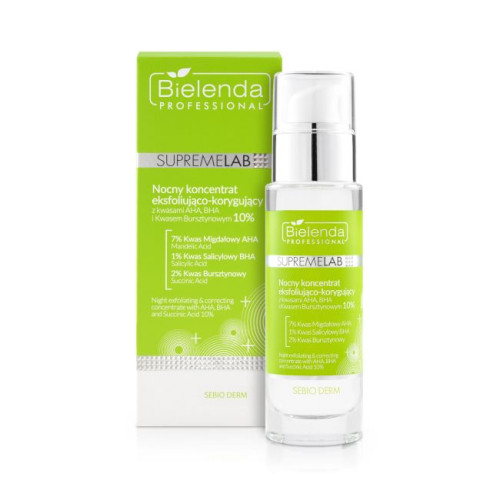 SUPREMELAB SEBIO DERM Ночной отшелушивающий и успокаивающий концентрат 30 мл