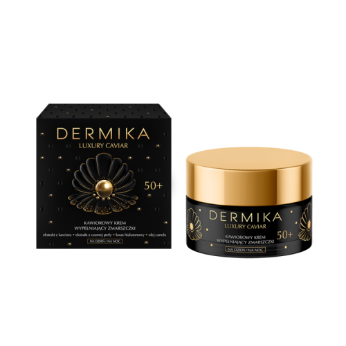 DERMIKA LUXURY CAVIAR Крем разглаживающий морщины с икрой 50+ день/ночь 50мл