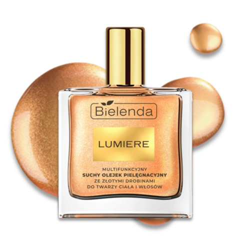 Bielenda LUMIERE Ulei multifunctional pentru fata, corp si par cu particule de aur 50 ml