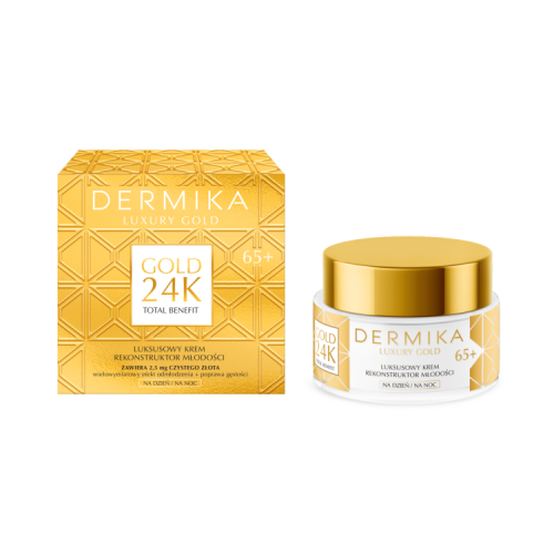 DERMIKA LUXURY GOLD 24K Роскошный крем-реконструктор молодости 65+ день/ночь 50 мл