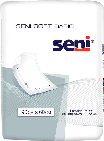 Пеленки Seni Soft Basic 90x60 10 шт.