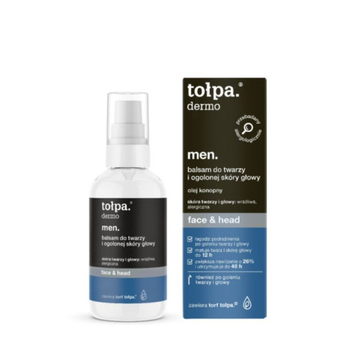 TME112 Tolpa DERMO MEN FACE&HEAD Бальзам для лица и бритой кожи головы 75 мл