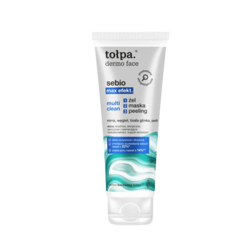 TSE087 Tolpa DERMO FACE SEBIO MAX EFFECT Multi Clean Гель, пилинг, маска 100 мл