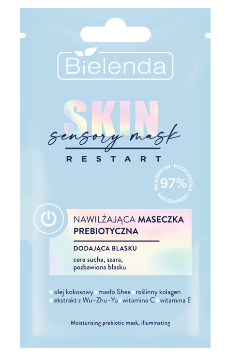Bielenda SKIN RESTART SENSORY MASK Увлажняющая, пребиотическая, сияющая маска 8 гр