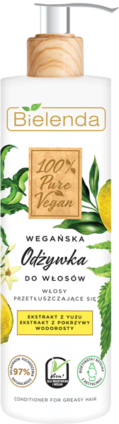 Bielenda 100% PURE VEGAN Кондиционер для жирных волос 240 гр.