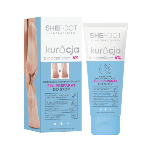 SheFoot TREATMENT С МОЧЕВИНОЙ Суперлегкий гель-дезодорант для ног 5% Мочевина 75мл