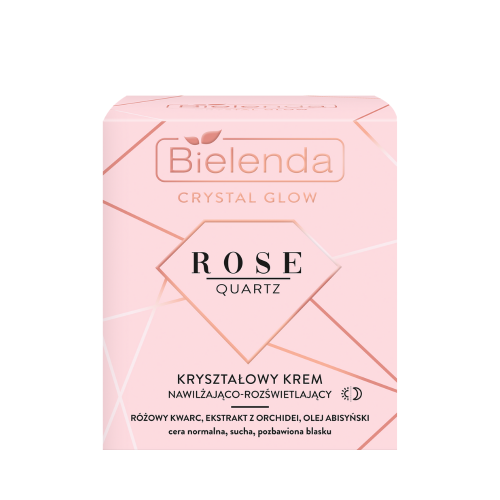 Bielenda CRYSTAL GLOW ROSE QUARTZ Крем для лица увлажняющий и осветляющий 50 мл