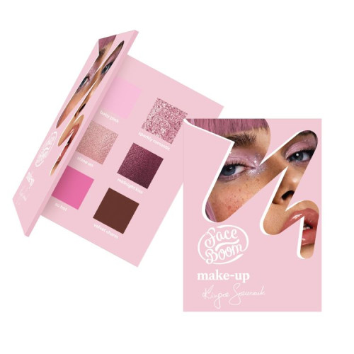 FaceBoom MAKE-UP Палитра теней для век pink power girl 9 гр