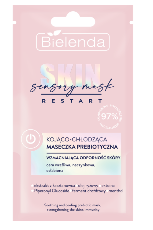 Bielenda SKIN RESTART SENSORY MASK Охлаждающая маска, пребиотик, внутр. сопротивление кожи 8 гр.