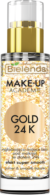 Bielenda MAKE-UP ACADEMIE GOLD 24K Разглаживающая и успокаивающая база под макияж с 24-каратным золотом 30 гр.