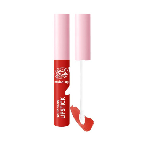 FaceBoom MAKE-UP Satin Жидкая помада 04 iconic red 8 мл