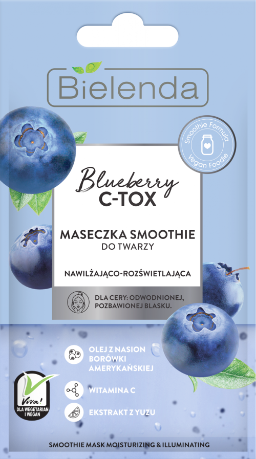 Bielenda BLUEBERRY C-TOX Маска увлажняющая — осветляющая 8 г