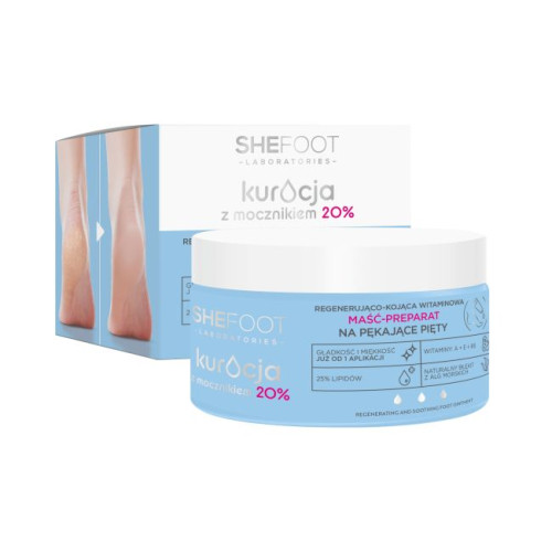 SheFoot TREATMENT С МОЧЕВИНОЙ Регенерирующая, успокаивающая мазь для потрескавшихся пяток 20% 80 г