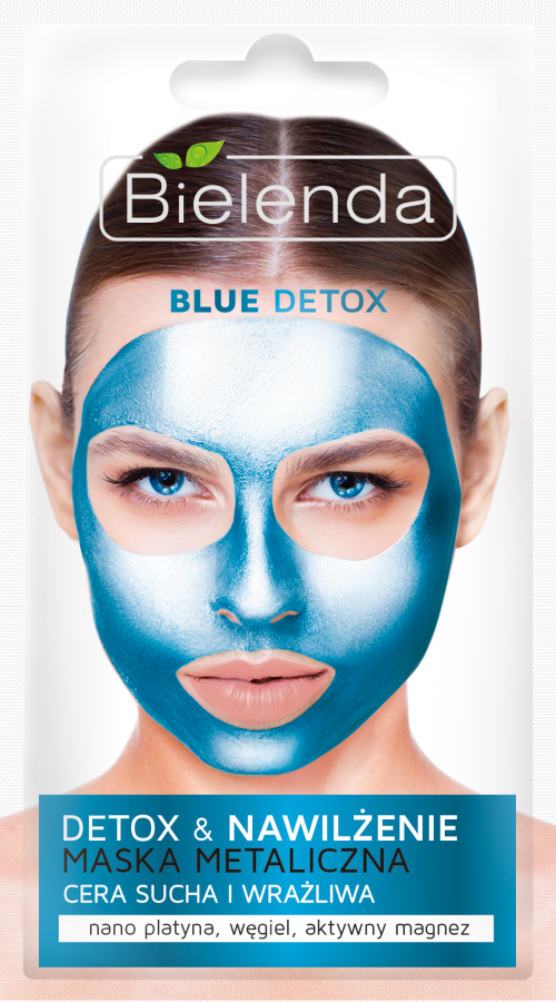Bielenda BLUE DETOX Металлическая очищающая маска для чувствительной и сухой кожи 8 гр.