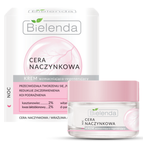 Bielenda CAPILLARY SKIN Крем для лица ночной укрепляющий и регенерирующий 50 мл