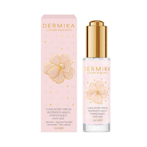 DERMIKA LUXURY PLACENTA Anti-Age осветляющая и увлажняющая сыворотка 30 мл