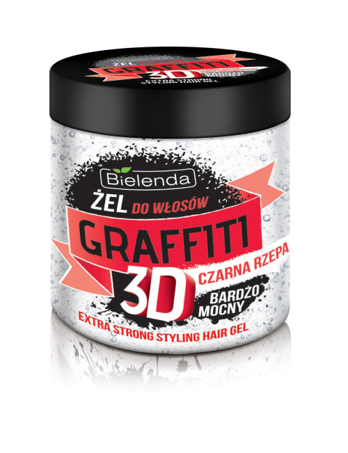 Bielenda GRAFFITI 3D Гель для волос с черной редькой (красный) 250 мл