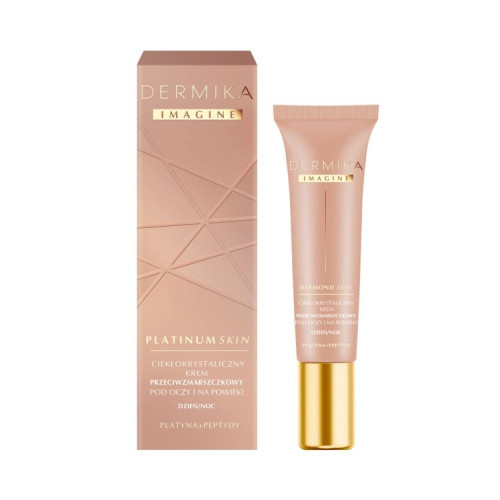 DERMIKA IMAGINE PLATINUM SKIN Крем для глаз против морщин с кристаллами, платина, пептиды день/ночь 15мл