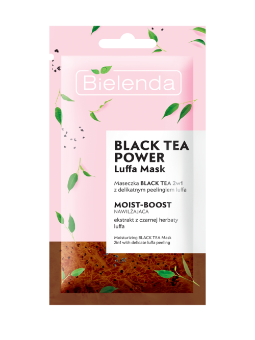 Bielenda BLACK TEA POWER Luffa Black Tea 2в1 Маска-скраб для увлажнения лица 8 г