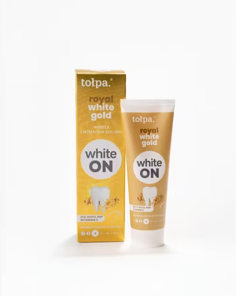 Tolpa ON WHITE ROYAL WHITE GOLD Pasta de dinti 75 ml