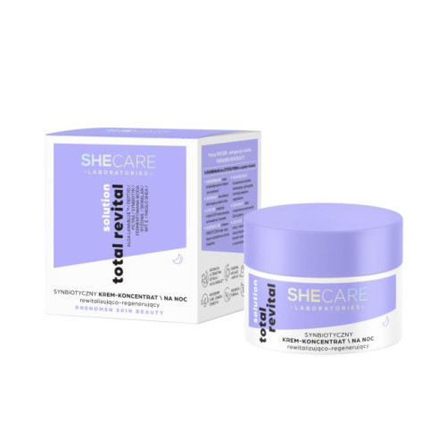SheCare Total Revital Solution-Synbiotic Восстанавливающий и регенерирующий ночной крем 50мл